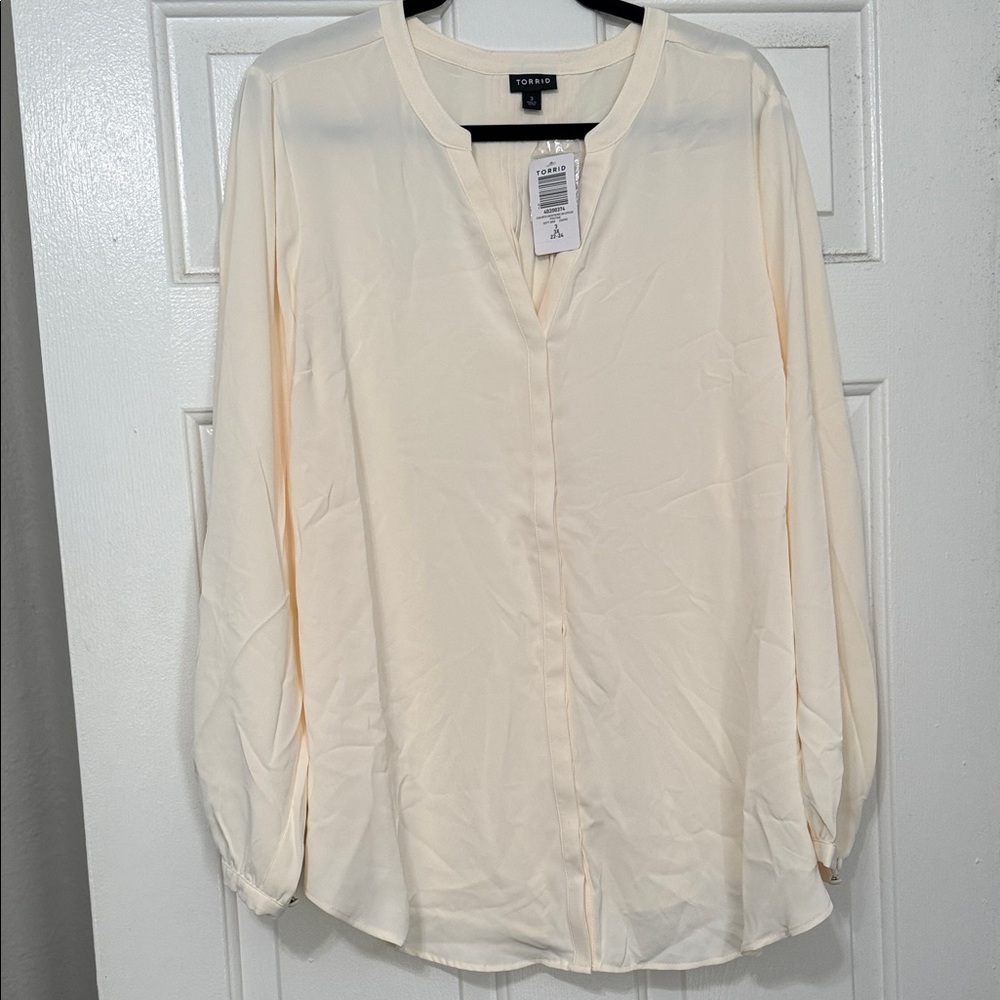 Torrid Soft Cream Blouse for Women